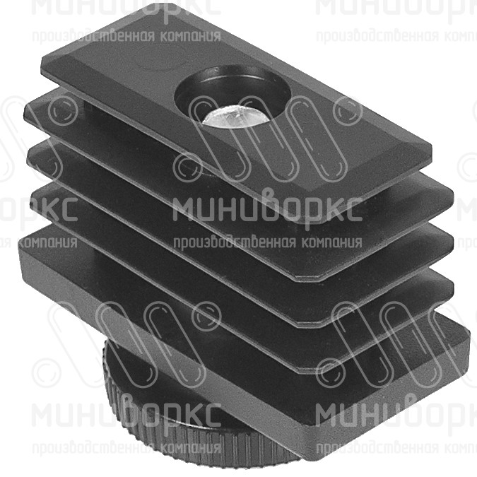 Комплекты прямоугольных заглушек с опорами 50x25 – 25-50M8.D32x40B | картинка 2