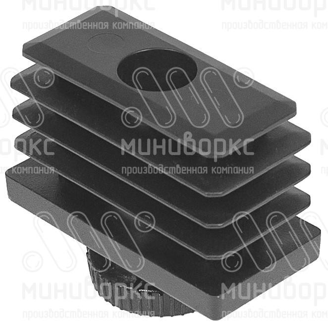 Комплекты прямоугольных заглушек с опорами 50x25 – 25-50M8.D25x65G | картинка 2